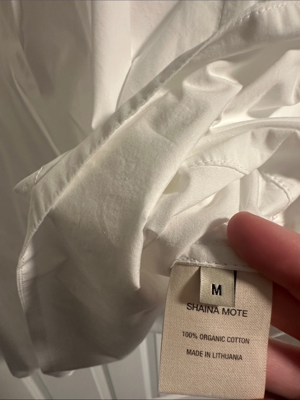 NWT Shaina Mote Gilot Cotton Maxi Skirt in Salt White Bright size M - Picture 9 of 11